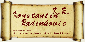 Konstantin Radinković vizit kartica